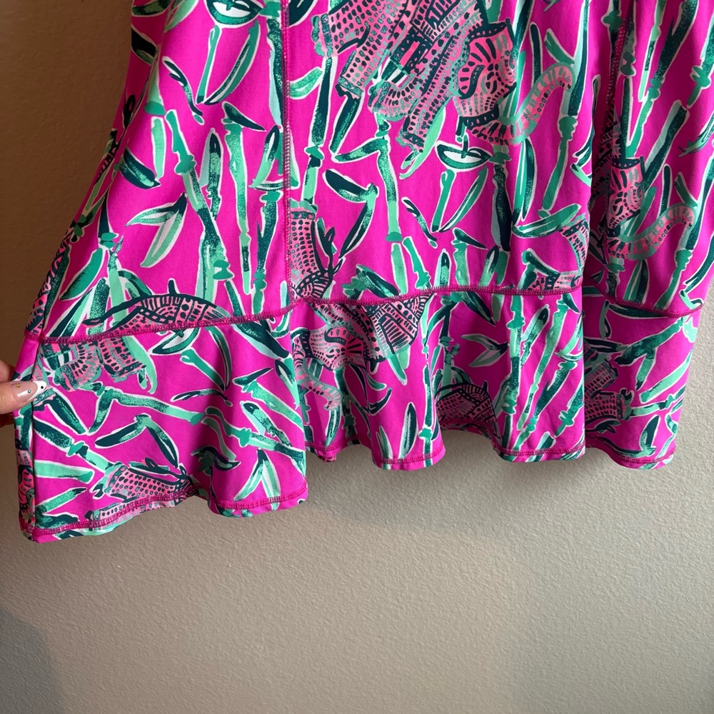 Lilly Pulitzer Luxletic Martina UPF 50+ dress in the Mandevilla Pink Extra Lucky - Picture 5 of 7